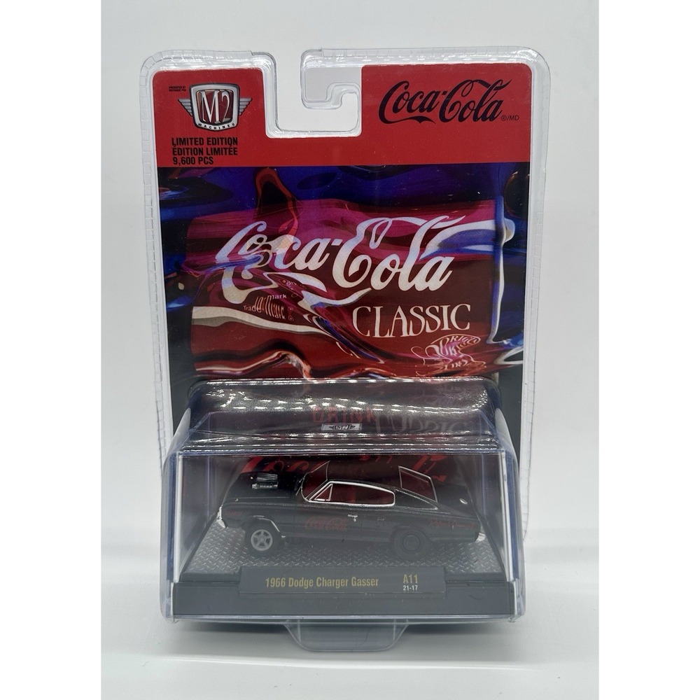 M2 Machines Coca-Cola 1966 Dodge Charger Gasser Black 1:64 Diecast NEW